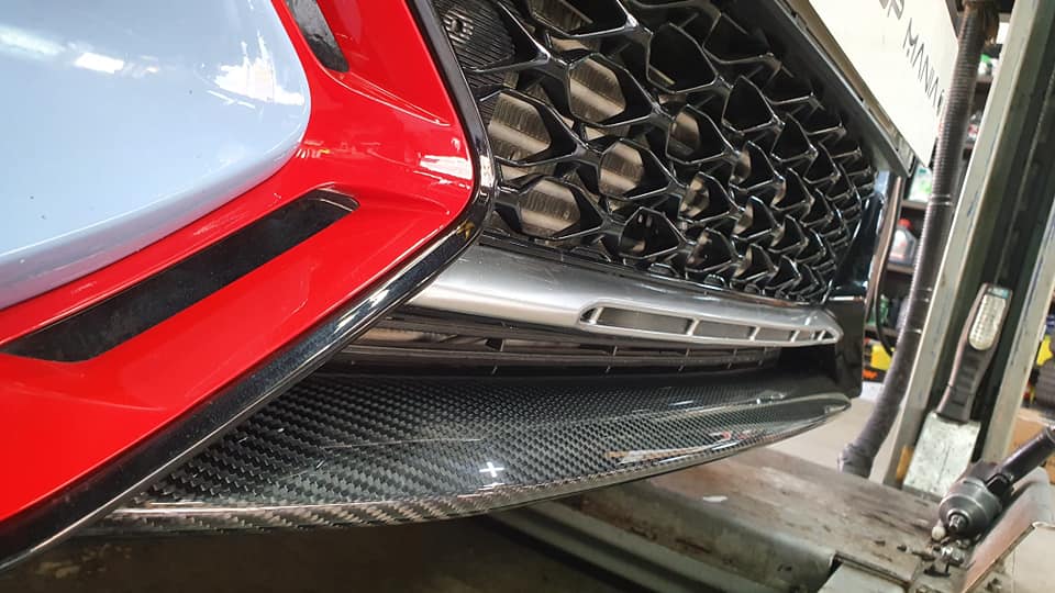 Carbon Fiber Lower Bumper Overlay